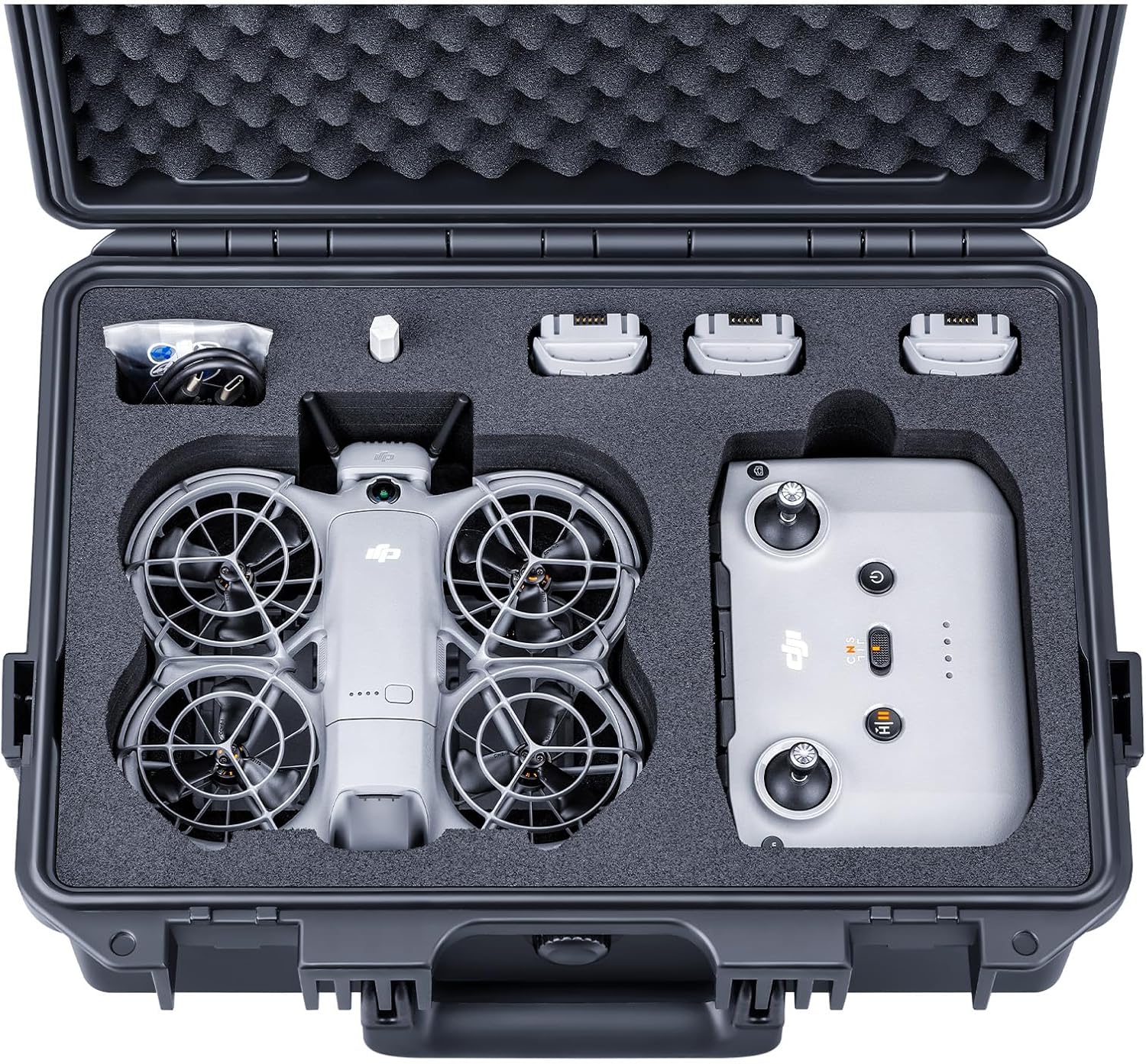 Lykus Titan N200 Waterproof Hard Case for DJI Neo 2 and RC-N3/N2 Controller, Support Up to 7 batteries  : Electronics