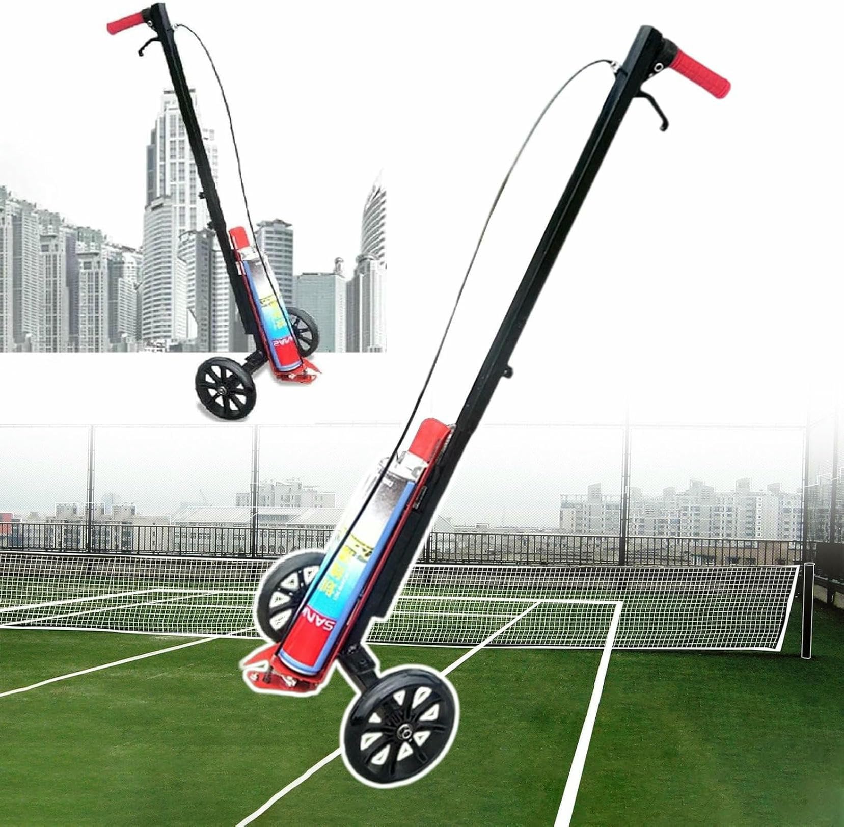 asdchZen Basketball Court Line Striping Machine For Parking Lots & Road - Wheel Transfer Line Marking Tool For School, Garage, And Factory Marking