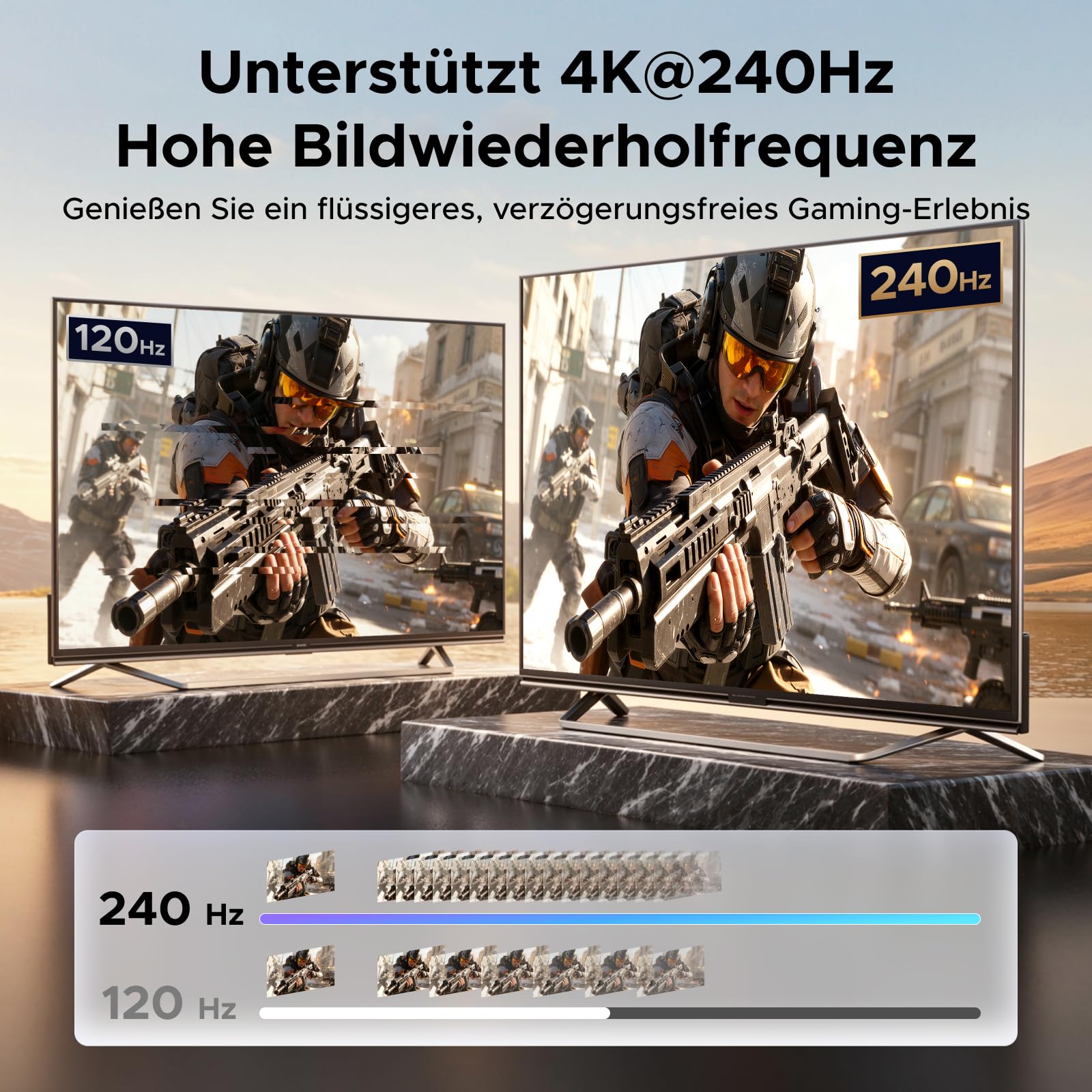 UGREEN 8K@60Hz HDMI 2.1 Switch 3 In 1 Out 4K240Hz/120Hz mit Fernbedienung | HDR10+/CEC/HDCP 2.3 HDMI Umschalter Kompatibel mit PC/Laptop/PC5/PS5/Switch/Xbox/DVD usw.