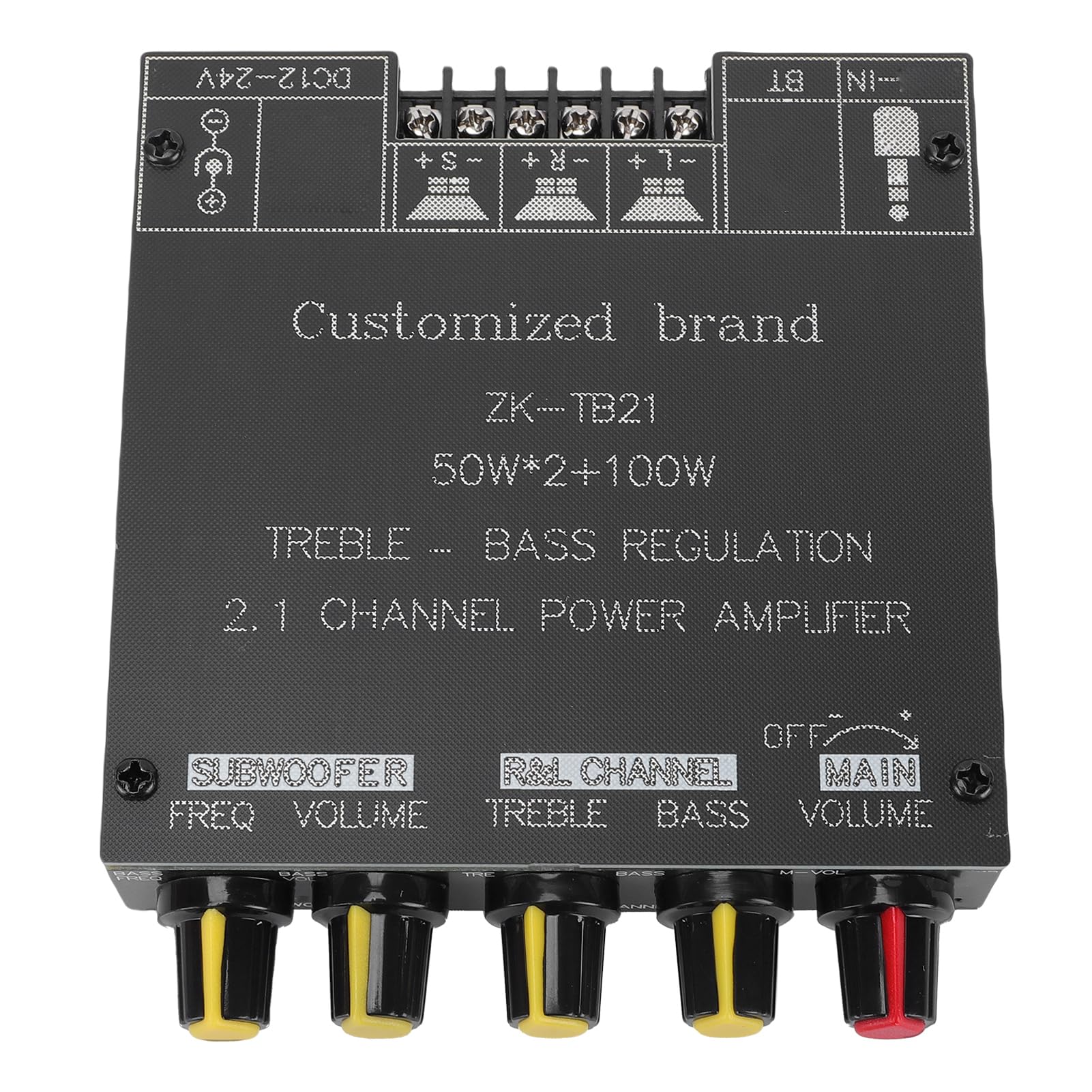 Dpofirs Bluetooth Sound Amplifier Board 50W with Treble Bass Control