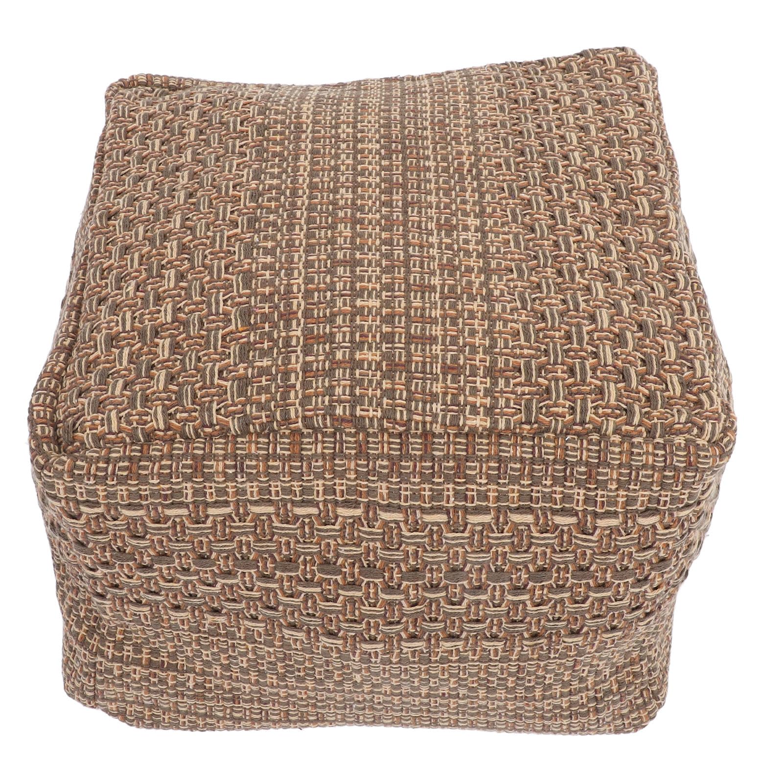 Funda de cojín de diseño natural de algodón y lino con tejido ajustado para asiento