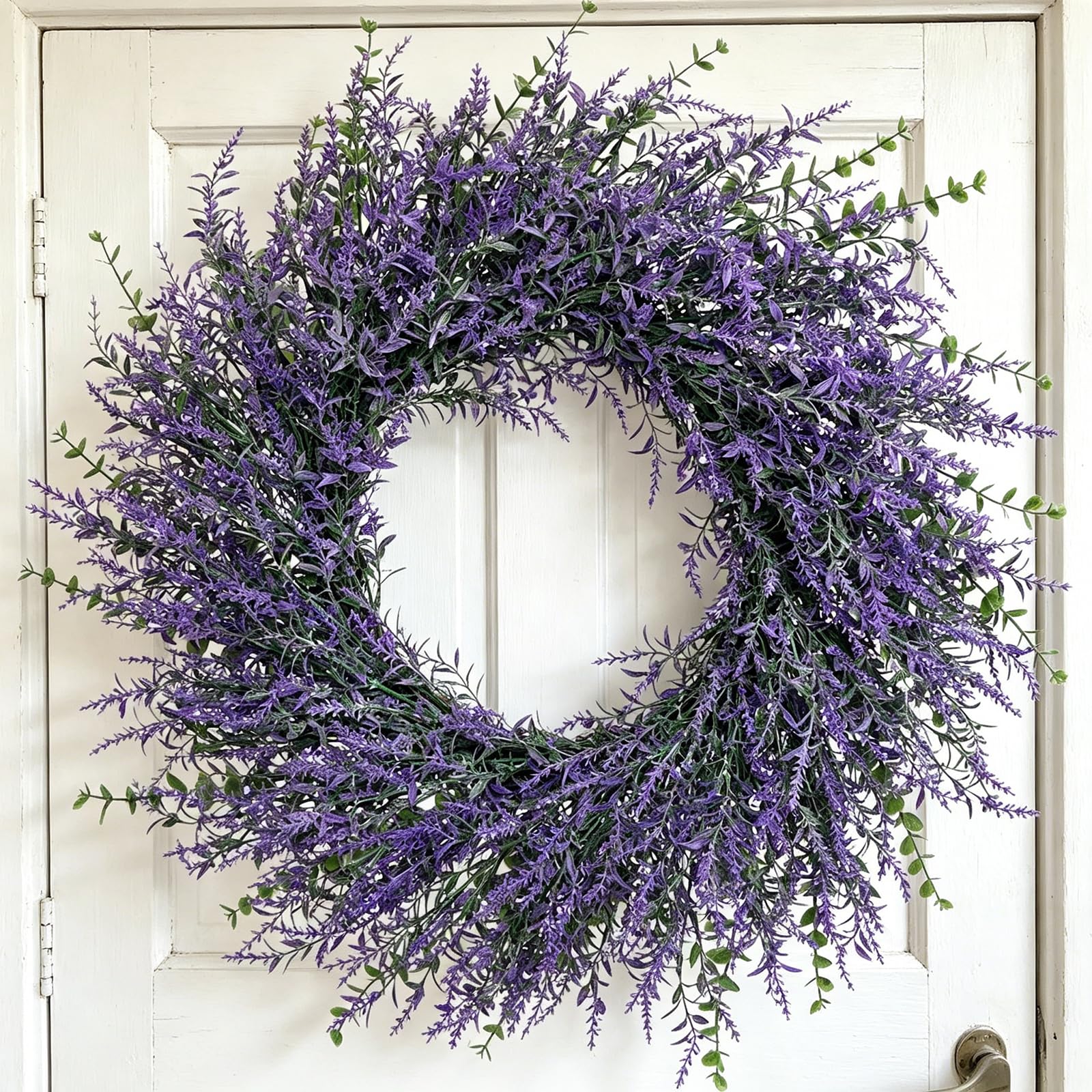 Ghirlanda di lavanda artificiale realistica con pianta rampicante per matrimonio, per porta d'ingresso, finestra, corridoio, giardino, ghirlanda di lavanda artificiale