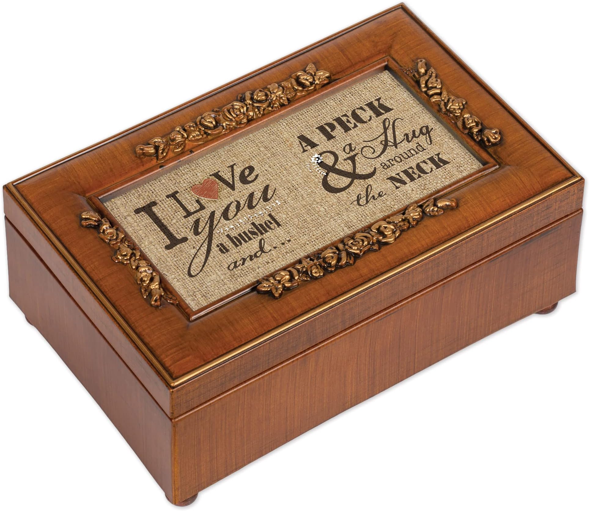 Amazon.com: Cottage Garden Love You Bushel and a Peck Walnut Wood