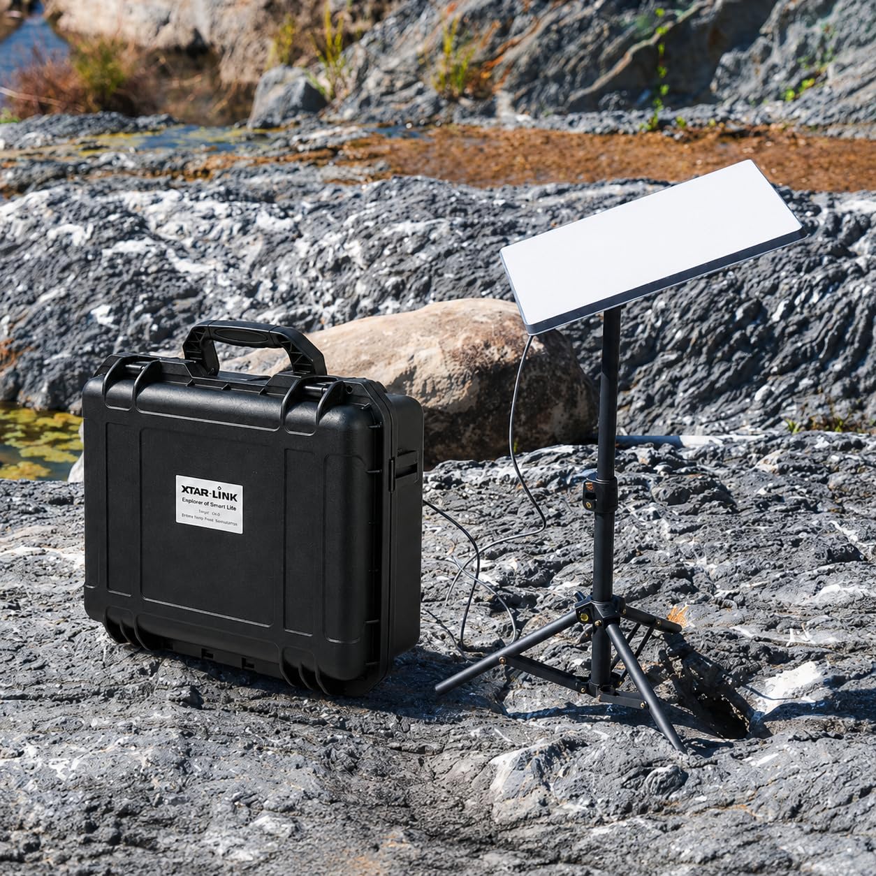 Starlink Mini Case impermeabile antiurto con spazio per accessori per supporto, adattatore tubo, cavo di alimentazione, compatibile con viaggi, campeggio e avventure all'aperto