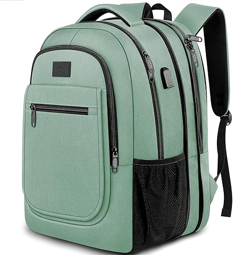 Miniatura 9 de Mochila grande de viaje para mujer, mochila expandible para laptop de 15.6 pulgadas con puerto de carga USB, antirrobo para computadora, negocios,