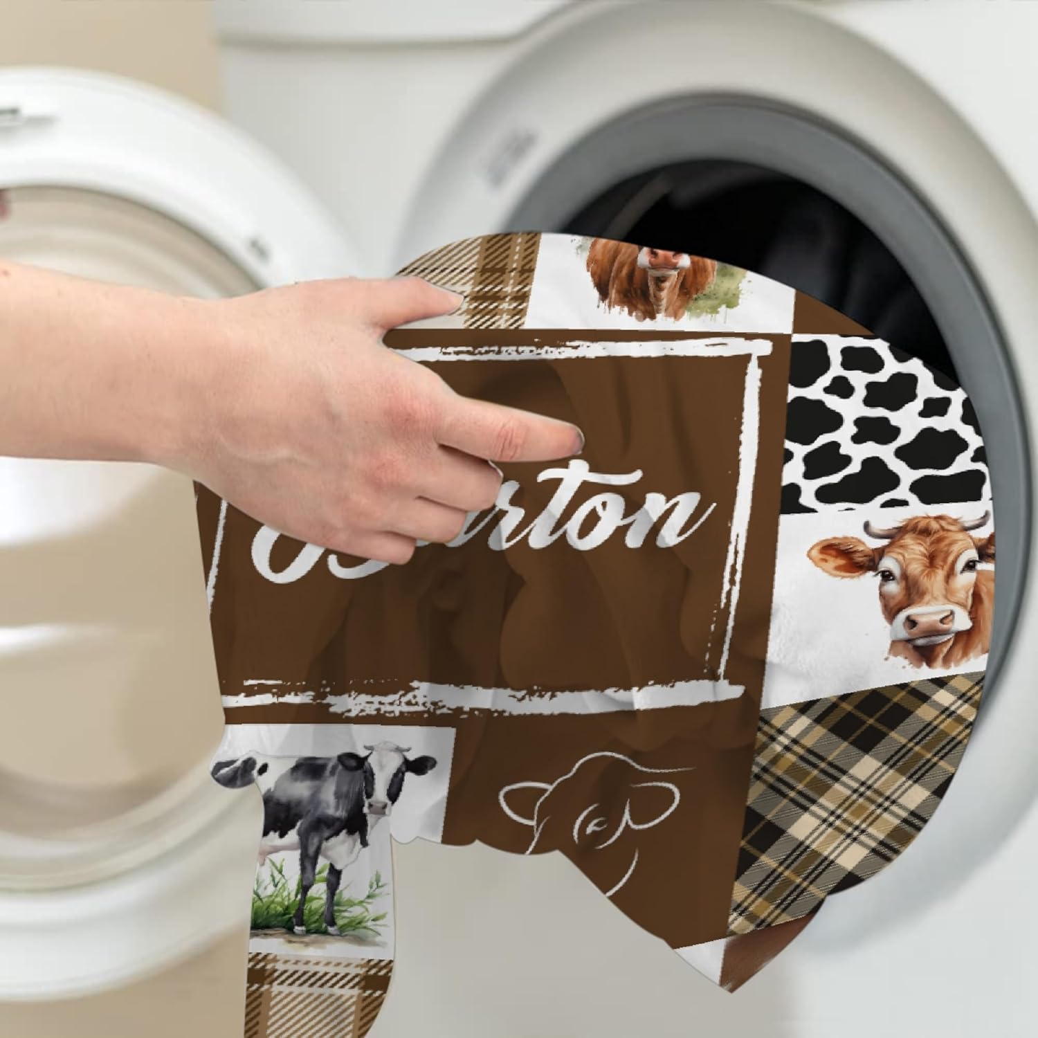 Personalized Cow Print Baby Blanket Custom Blanket for Boy Girl with Name,Newborn Infant Birthday Blanket,Receiving Swaddle Cow Blanket for Kid Name Blanket 60''x 80'' for Adult