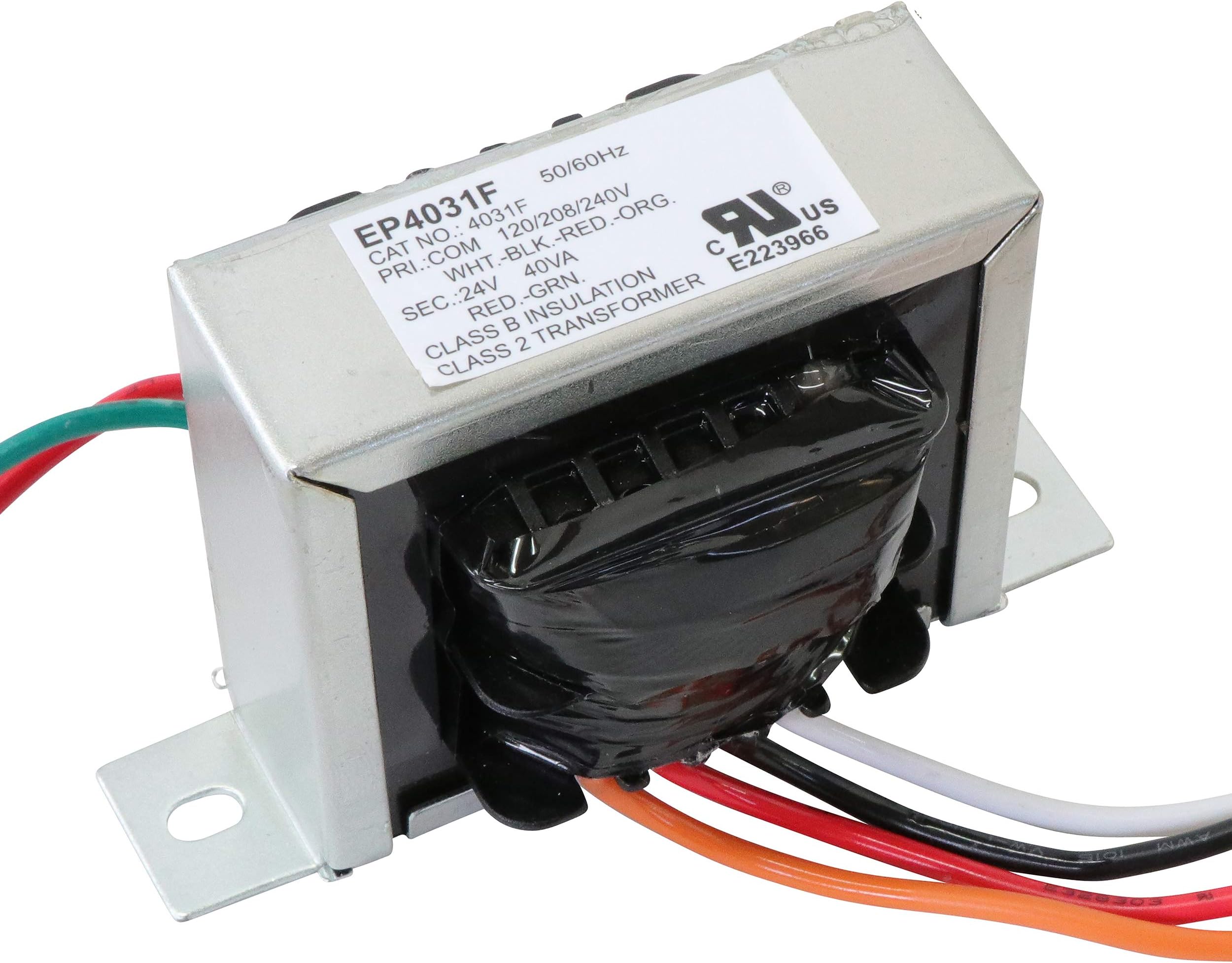 Endurance Pro EI Type Isolation Transformers PRI.120/208/240 V AC 50/60Hz 24 V AC 40 VA Class 2 Control with Foot Mount Replacement for Jard 4031F HVAC Furnace Multi Tap Packard 42440 Gemline GT446