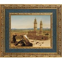 Wooden Plein Air Frame for 24x36 Vintage Oil Paintings,Blue Gold
