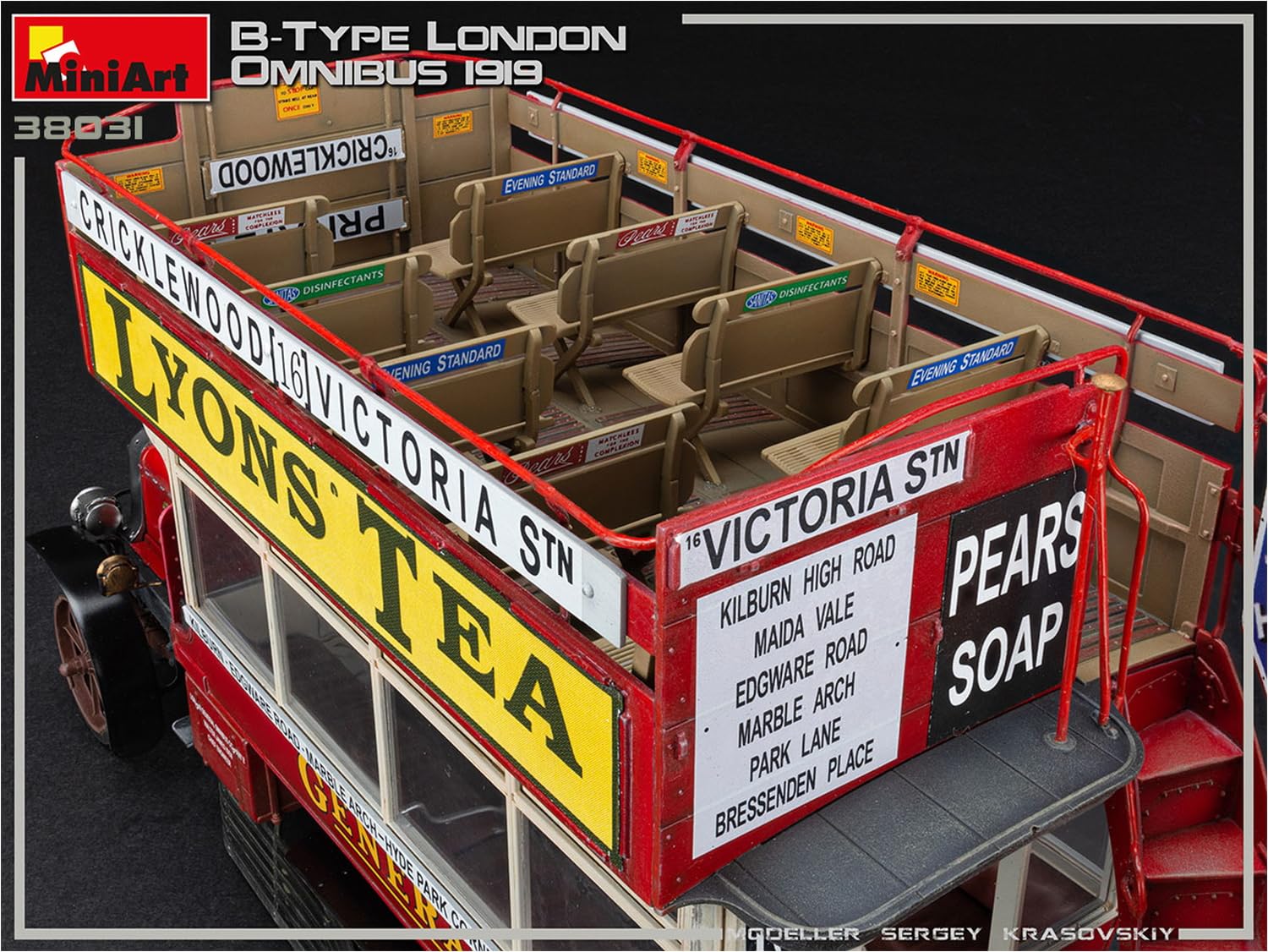 Mini Art 38031 1:35 Omnibus di Londra tipo B 1919 - replica originale, modellismo, plastica, camion, auto, kit per adulti