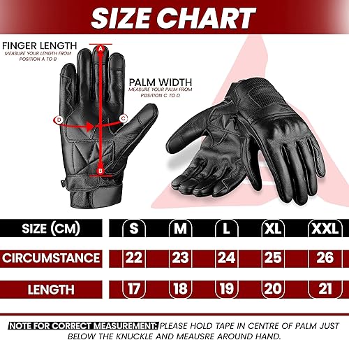 Miniatura 3 de Guantes de motocicleta para hombres y mujeres, compatibles con pantalla táctil, con piel de primera calidad, protección táctil y almohadilla de