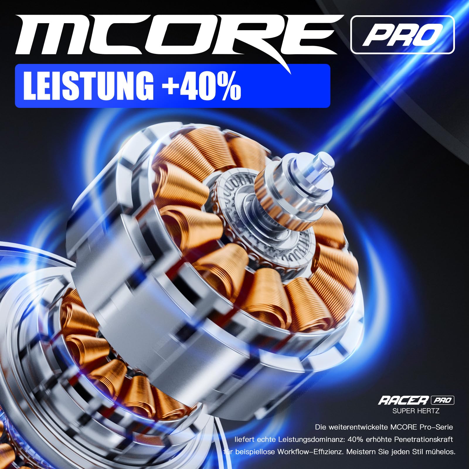 Mast Racer Pro Tattoo Maschine Set Kabellose Tätowiermaschine mit 1520mAh Akku & Mcore-Pro Motor Rotary Coreless Tätowiermaschine Schwarz
