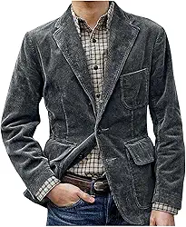 Roupa masculina de veludo cotelê, outono, inverno, trabalho, elegante, medieval, camponês, básico, steampunk, blazers, agasalho masculino 2025