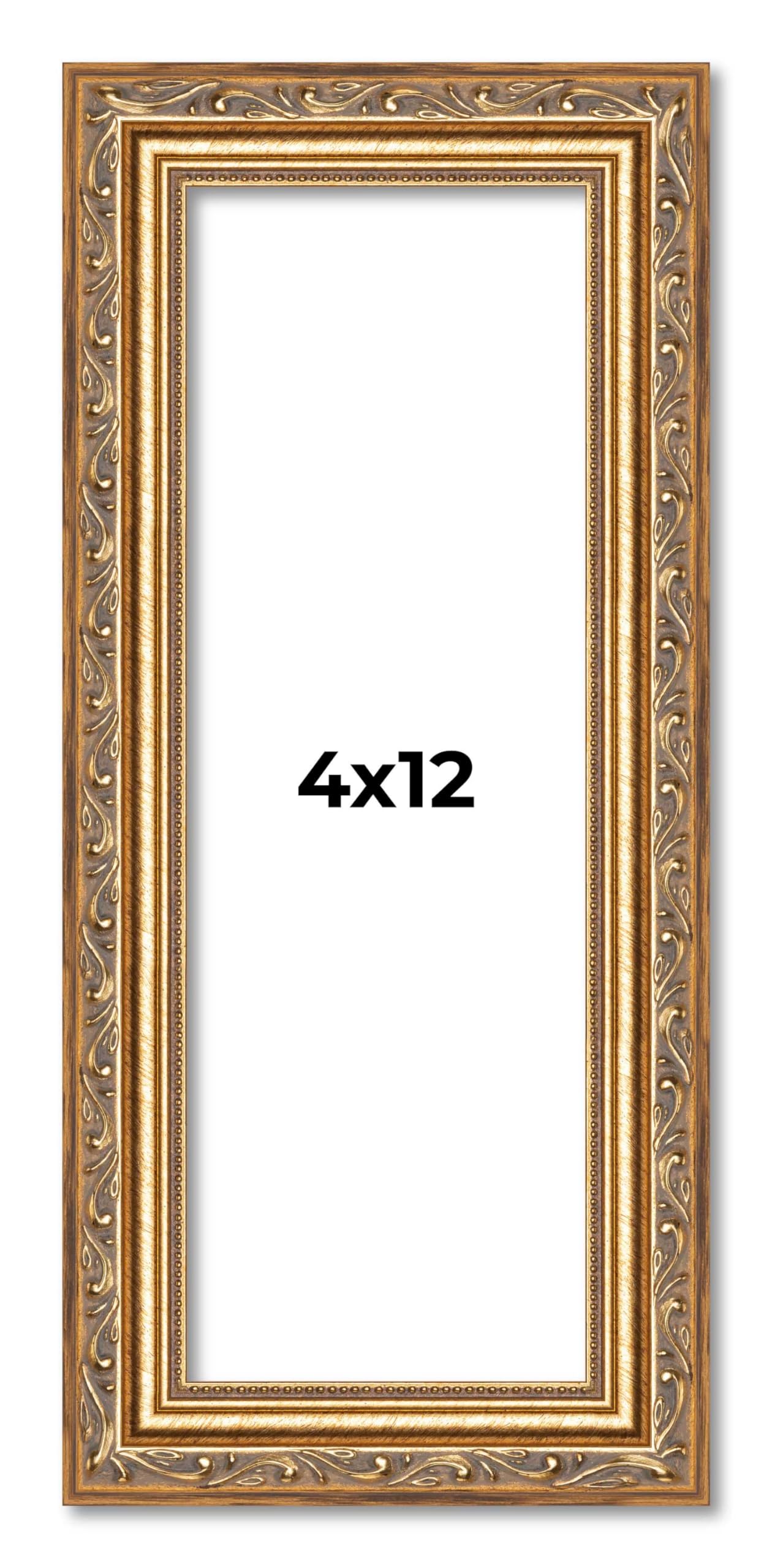 Amazon.com - Poster Palooza 4x12 Traditional Antique Gold Solid Wood ...
