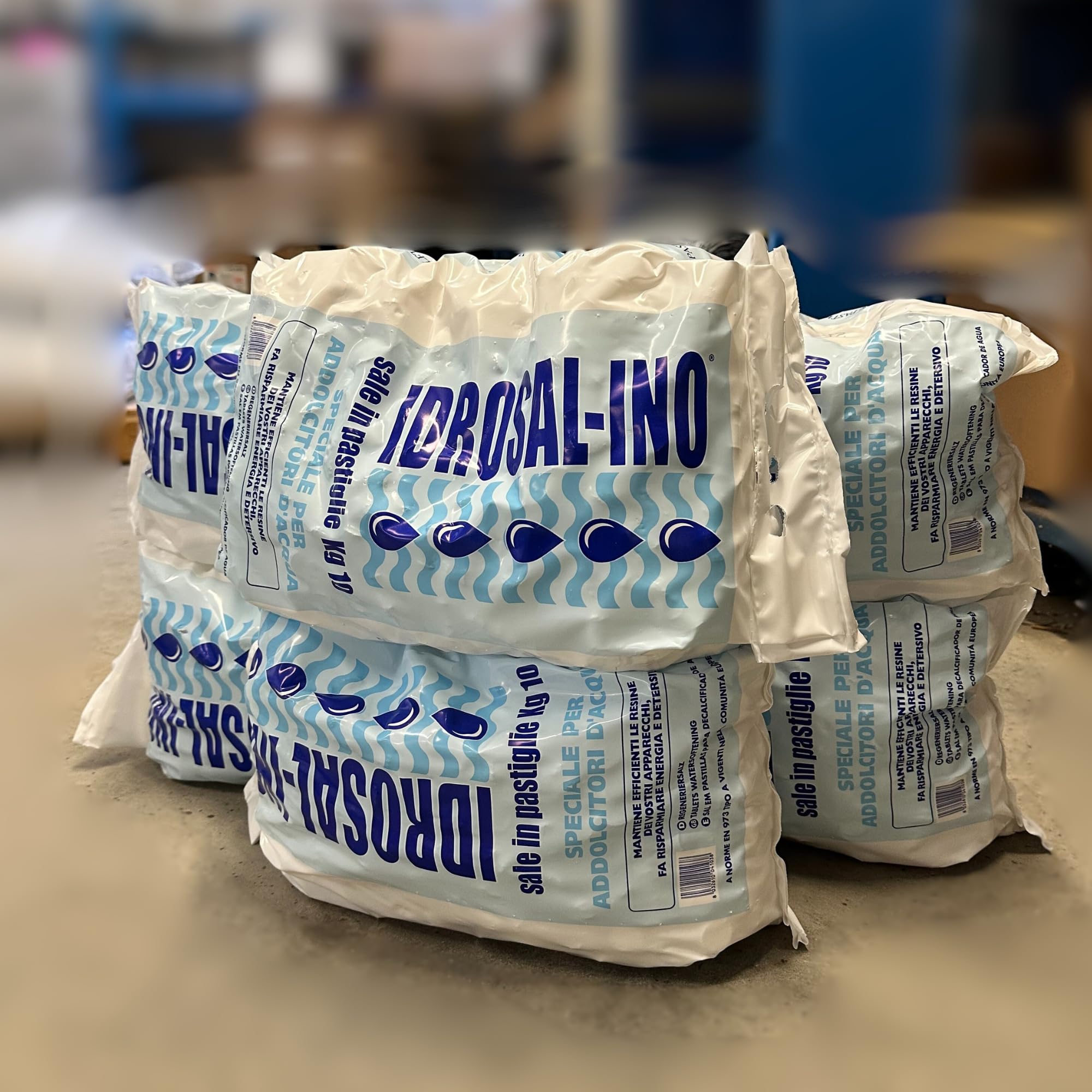 Idrosal 6 Sacchi di Sale in Pastiglie 10kg Speciale per Addolcitori e Depuratori d'Acqua Puro al 99,9%