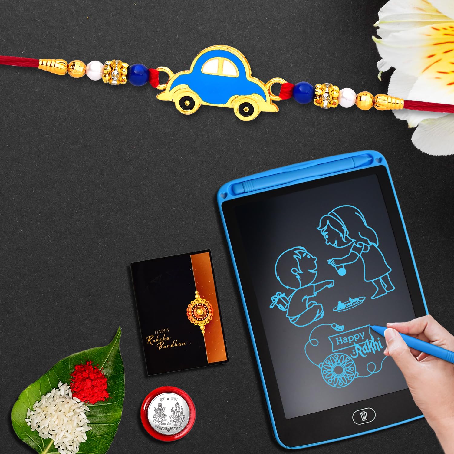 See full amazon price history chart for DeoDap Multicolor Car shaped Rakhi Combo with (K1_310_1360) LCD Writing Pad/Tablet for Kids, Silver Color Pooja Coin & Greeting Card | Occasion | Rakhi for brother with gift | fancy Rakhi for men stylish | rakhi combo for brother | Fancy Rakhi for br DeoDap Multicolor Car shaped Rakhi Combo with (K1_310_1360) LCD Writing Pad/Tablet for Kids, Silver Color Pooja Coin & Greeting Card | Occasion | Rakhi for brother with gift | fancy Rakhi for men stylish | rakhi combo for brother | Fancy Rakhi for br (B0B51GK2XJ) Amazon Price History, Amazon Price Tracker