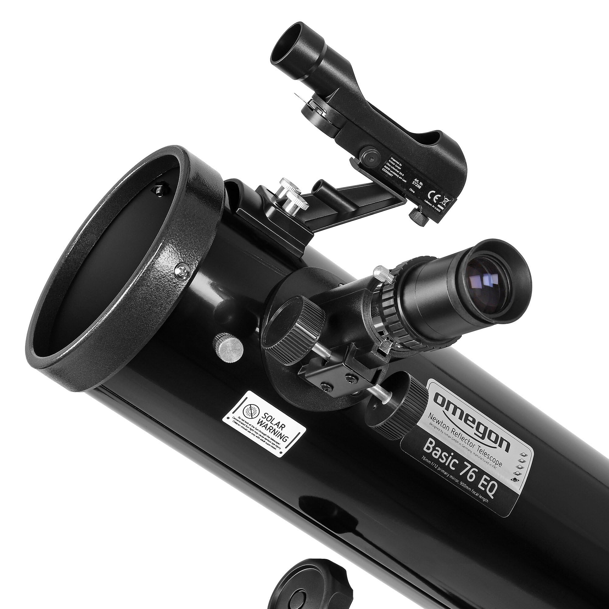 Telescopio Omegon N 76/900 EQ-2 | Telescopio a specchio Newton | Precisa montatura EQ-2 | Per luna e pianeti | Accessori completi inclusi | Adatto anche per principianti e astronomi amatoriali