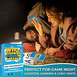 QUOKKA Who Knows Better? - Geography - Family Card Trivia Game | Fun Learning & Educational Questions for Families | Suitable for Boys & Girls