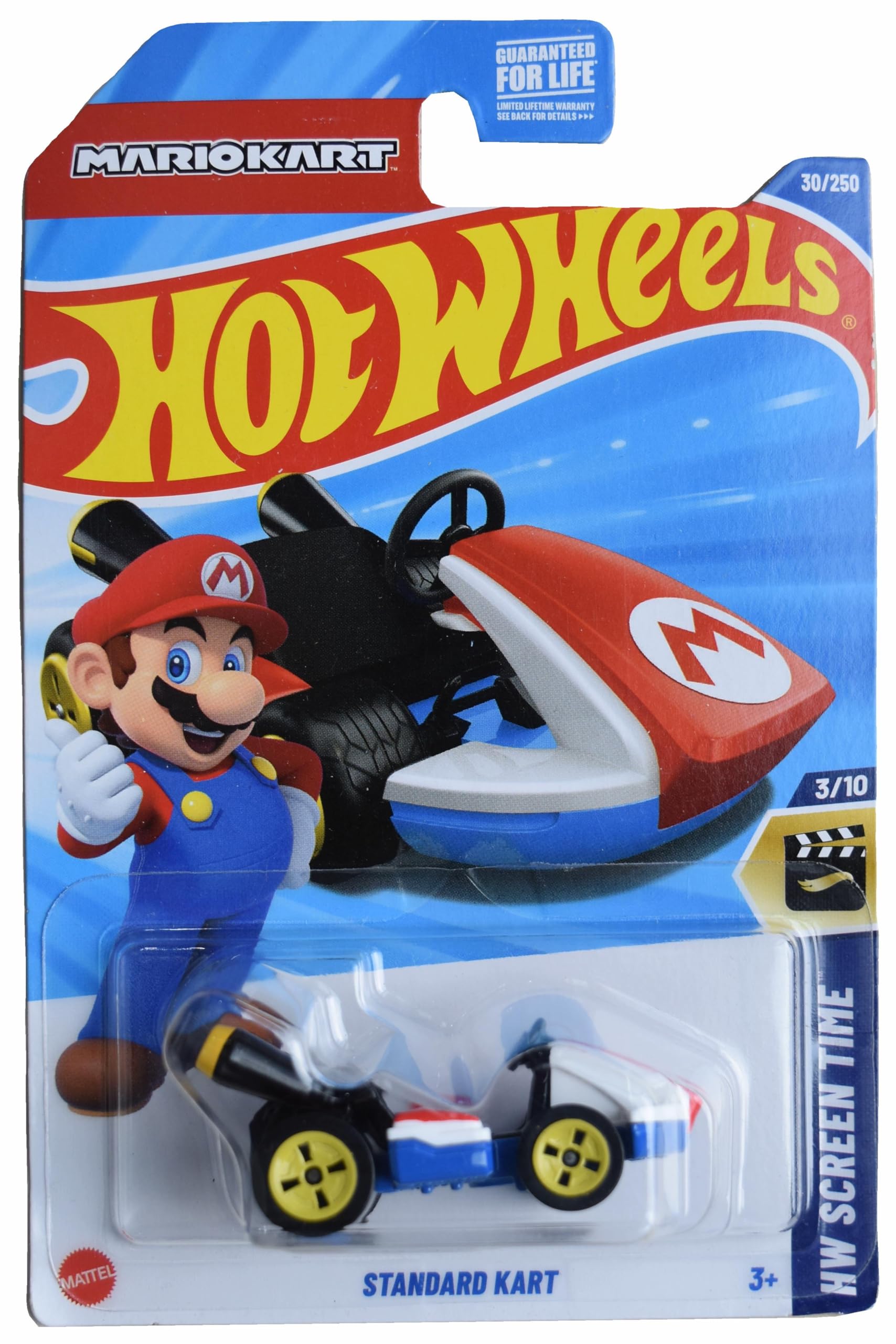Hot Wheels Standard Kart, HW Screen Time 3/10 [red/White/Blue] 30/250