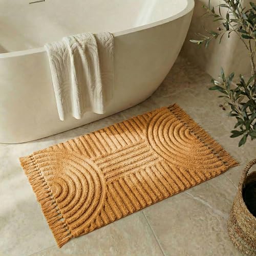 KIBAGA Boho Tassel Cotton Rug 2x3 ft