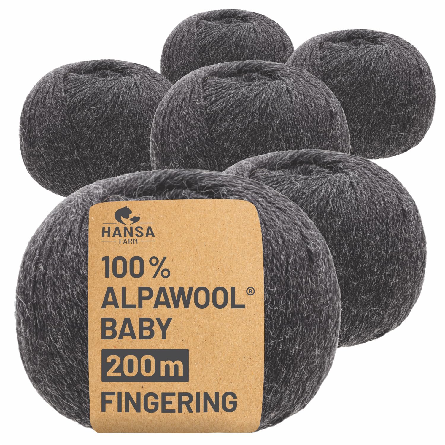 100% lana di alpaca in più di 50 colori (non punge), set da 300g (6 x 50g), lana di baby alpaca morbida per maglieria e uncinetto in 6 spessori di