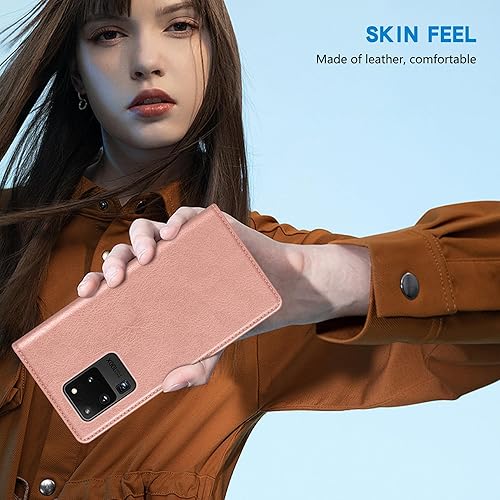 Miniatura 27 de ZZXX Funda tipo cartera para Samsung Galaxy S20 con bloqueo RFID, soporte de ranura para tarjetas, funda protectora de cuero magnético fuerte