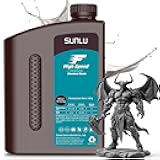 SUNLU High Speed 3D Printer Resin 2KG, Fast Curing Standard 3D Resin for Fast Printing, Fit for High-Speed Printing LCD/DLP 3D Printer, Low Shrinkage and High Precision, 2000G. (Grey)