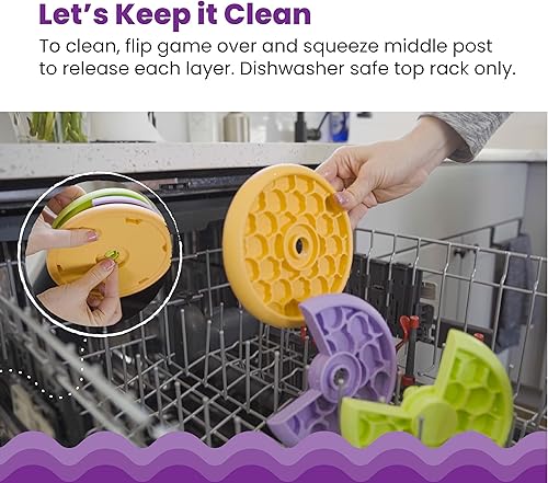 Vista 7 de Catstages Kitty Lickin' Layers - Juguete interactivo para gatos con alimentación lenta, juguete rompecabezas para alimentos secos o húmedos, 3