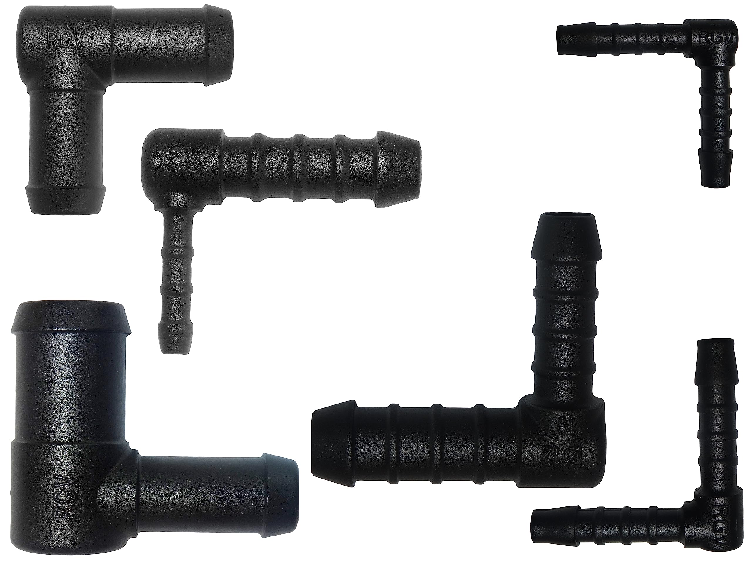 Raccord Réducteur Droit Tuyau 32mm à 25mm - PA GF30 Noir, Résistant Aux Huiles Et Carburants, 1 à 10 Pièces
