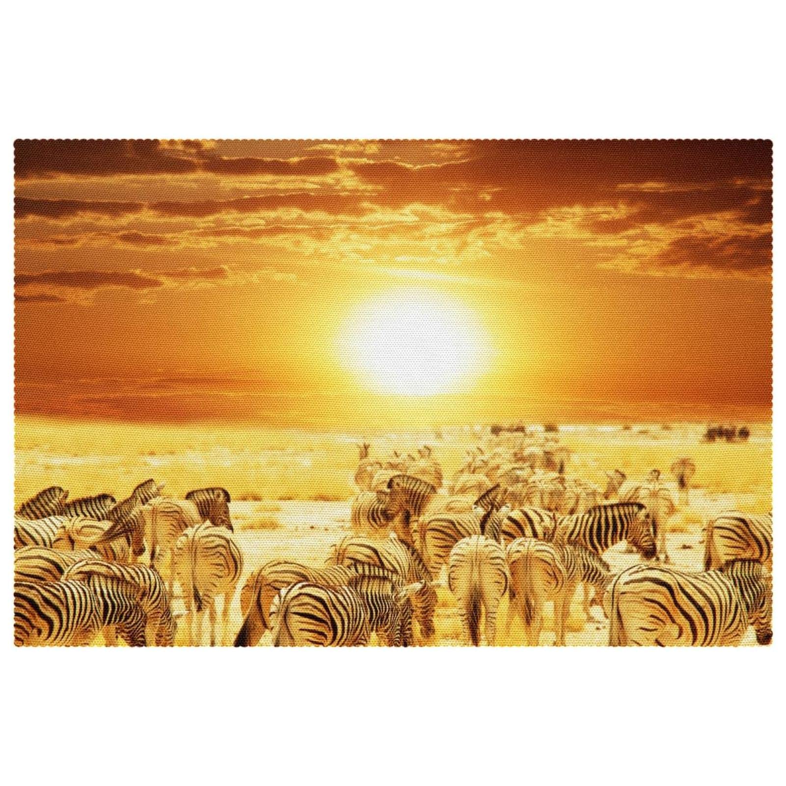Set de table africain zèbre pour créer une ambiance safari lors de vos dîners