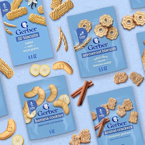 Miniatura 9 de Gerber Snacks para galletas de animales pequeños, canela Graham, bolsa de 6 onzas (paquete de 4)