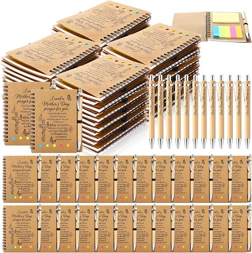 FunooFuno 96 Pcs/48 Set Mother's Day Church Gifts Bulk Include Christian Spiral 