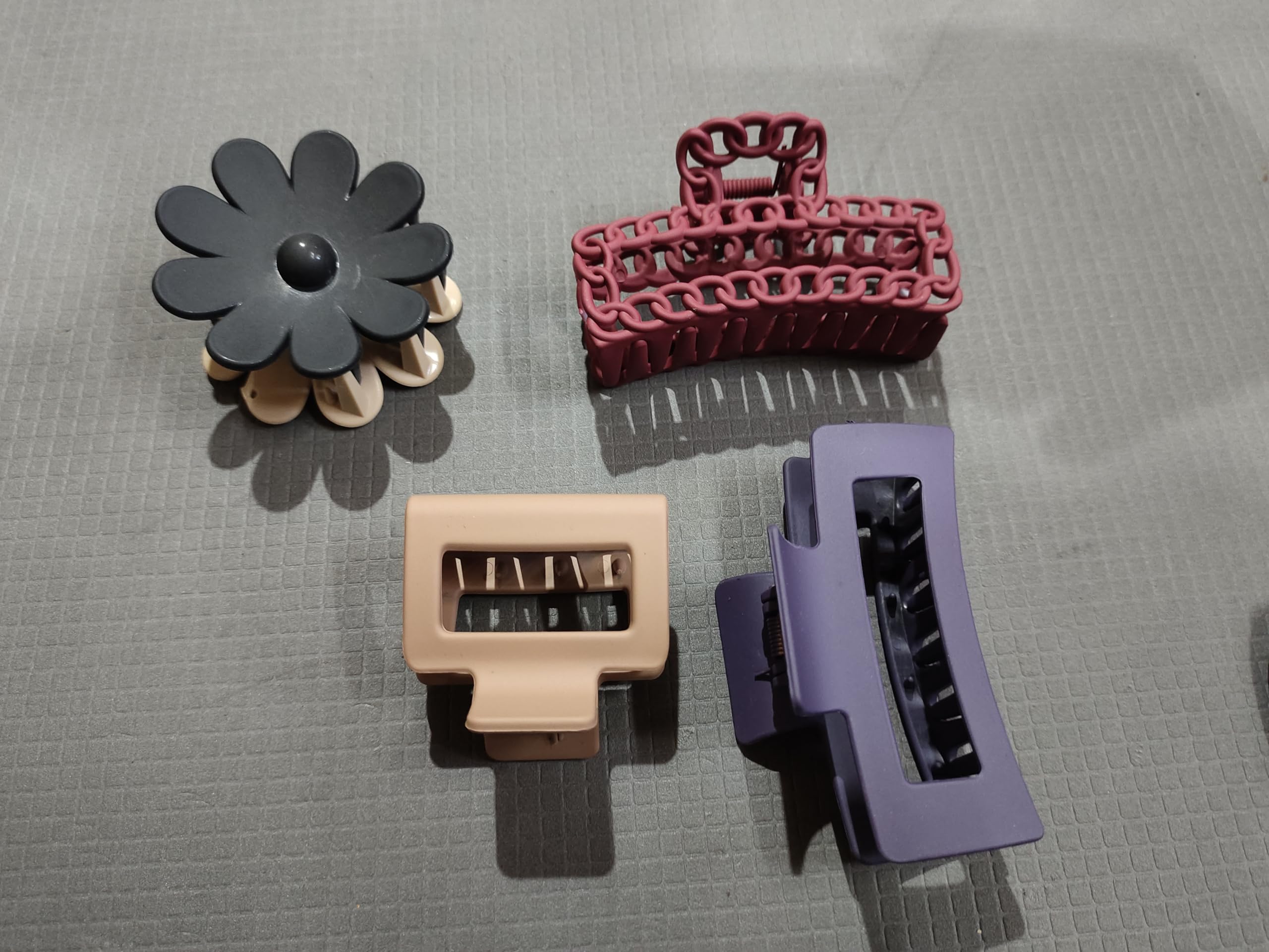 TrendyTrolley 4 Pc Large Hair Claw Clips Combo Set | Non-Slip Matte Finish Hair Clutcher & Ponytail Holder Clips for Women & Girls | Durable Strong Grip Hair Accessories (HC-C11) 2