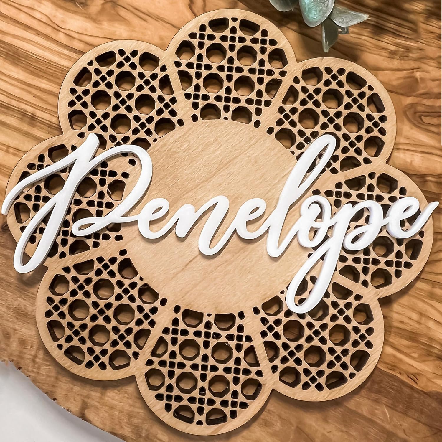 Chillever - Personalized Butterfly 3D Name Sign, Custom Wood Personalized Butterfly Wall Decor with Baby Name Sign, Exquisite Nursery Decor and Wall Art for Girl or Boy Room, Custom Boho Wooden Signs
