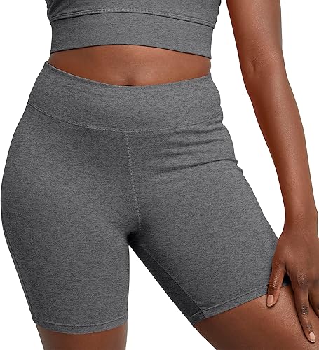 Miniatura 5 de Hanes Pantalones cortos de ciclismo de jersey elástico para mujer pantalones cortos de bicicleta de algodón para mujer pantalones cortos deportivos