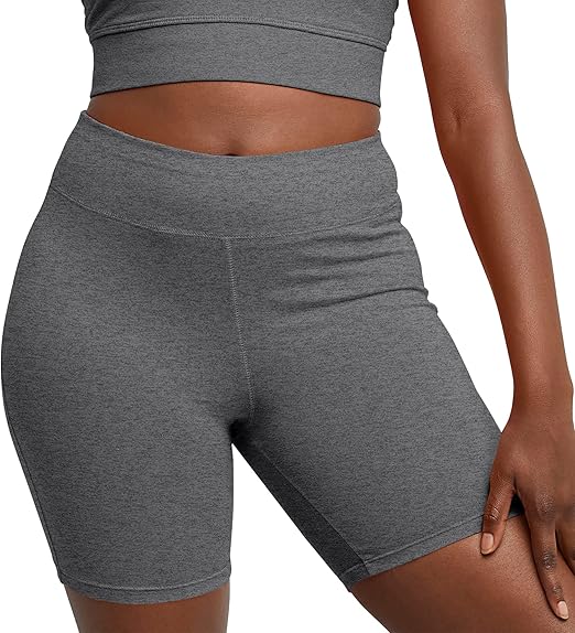 Hanes Women’s Stretch Jersey Bike Shorts, Women’s Cotton Sports Shorts, 7" Inseam