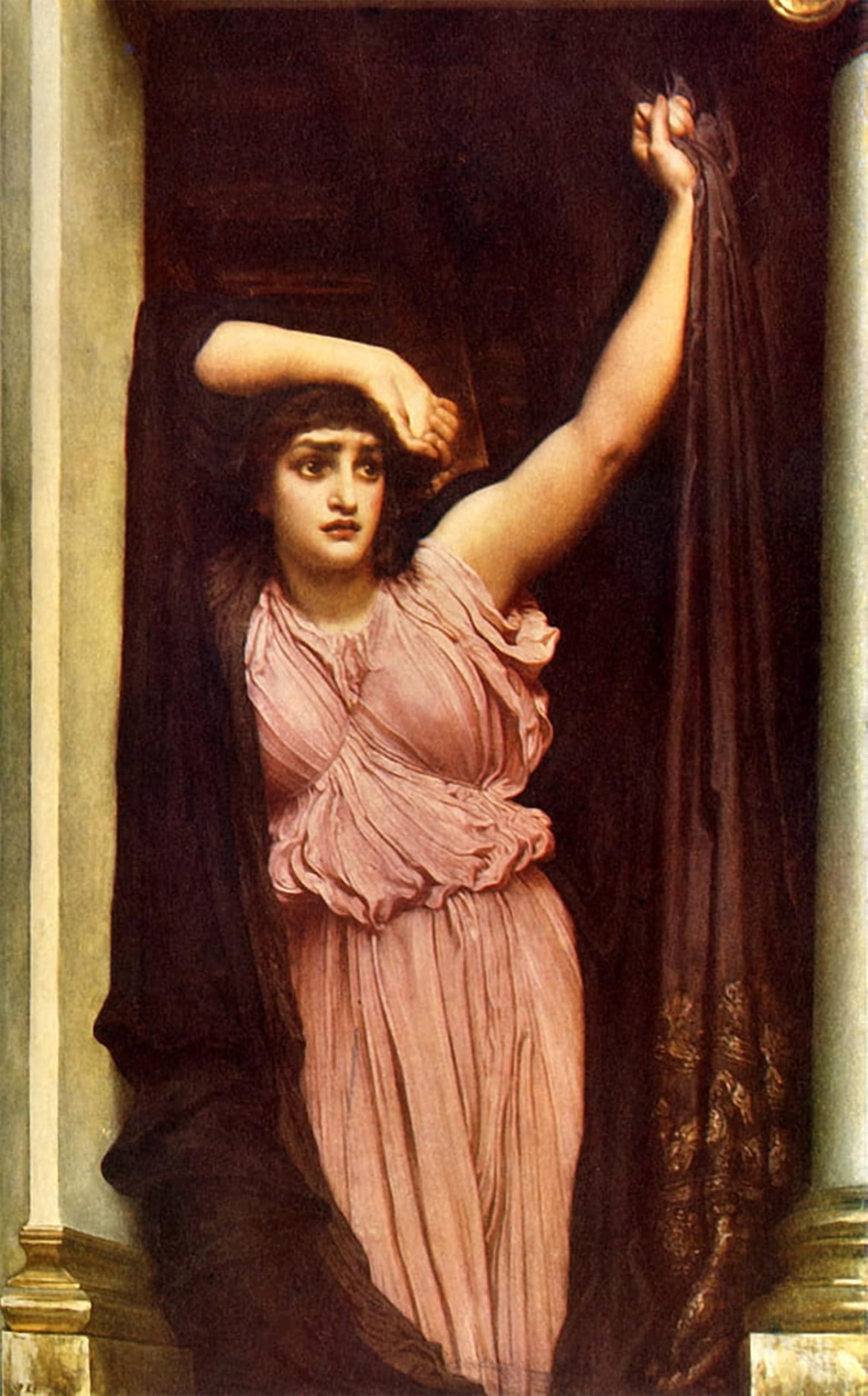 ARTXLXXBN Famous Painting Canvas Artwork Graffiti Print the Last Watch of Hero by Frederic Leighton Portrait Canvas Image for Home Decor 60x90cm