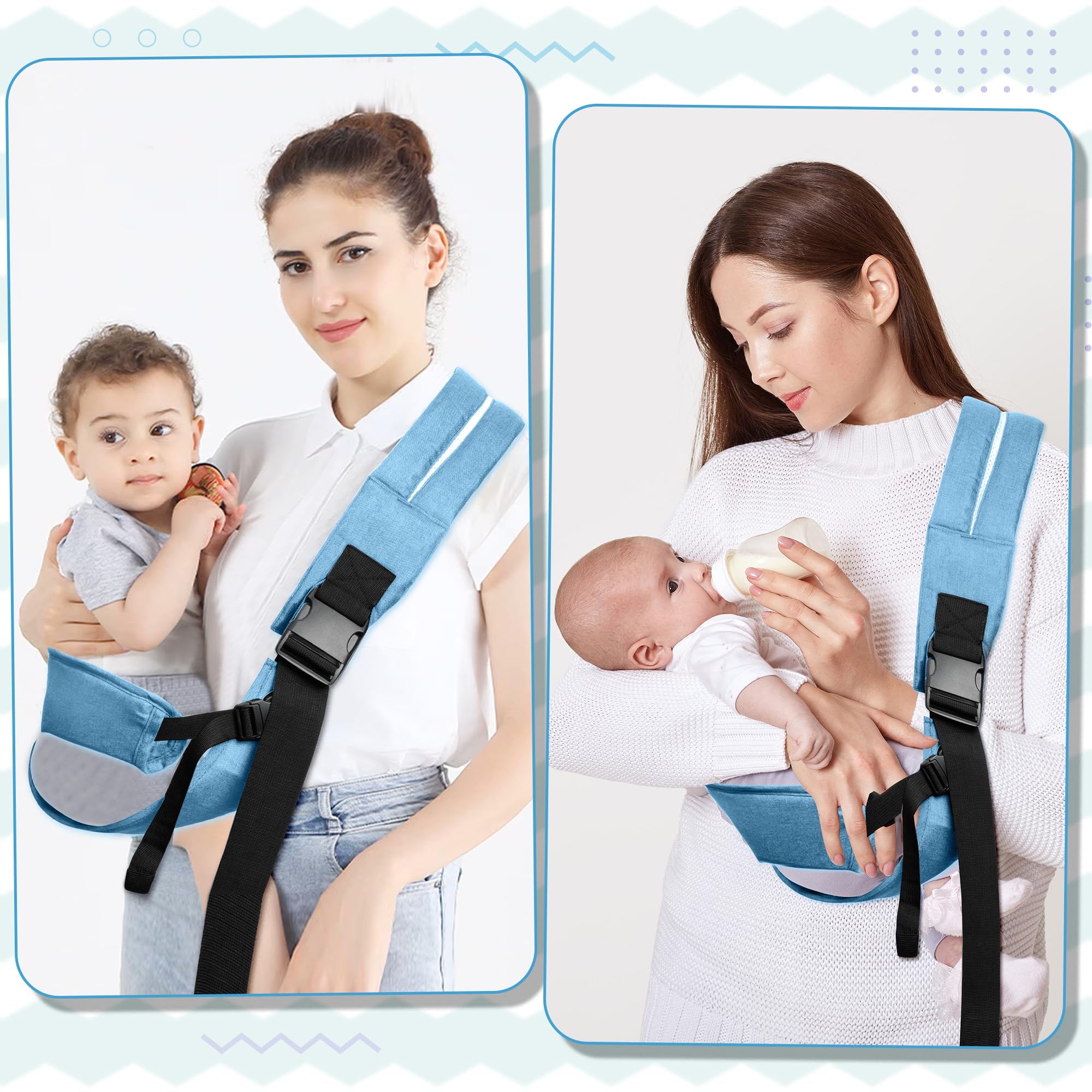 GoaePode Baby Carrier with Side Support Straps, Hands Free Adjustable Toddler Sling Carrier - Image 4
