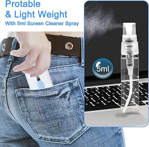 Miniatura 6 de Kit limpiador de teclado para pantalla de teléfono portátil para iPhone, iPad, MacBook, PC, computadora DauMeiQH 7 en 1, herramienta de limpieza de