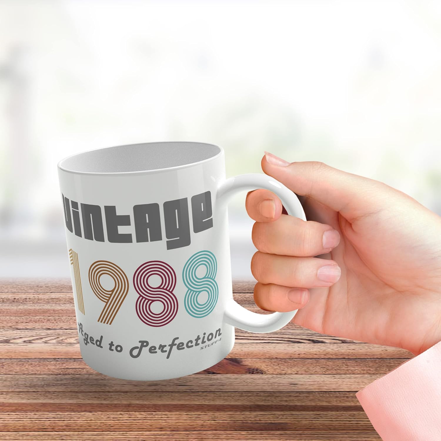 Stuff4 38th Birthday Gifts for Men Women, 1988 Vintage Coffee Mug, 11oz Ceramic Dishwasher Safe Mugs - Image 4