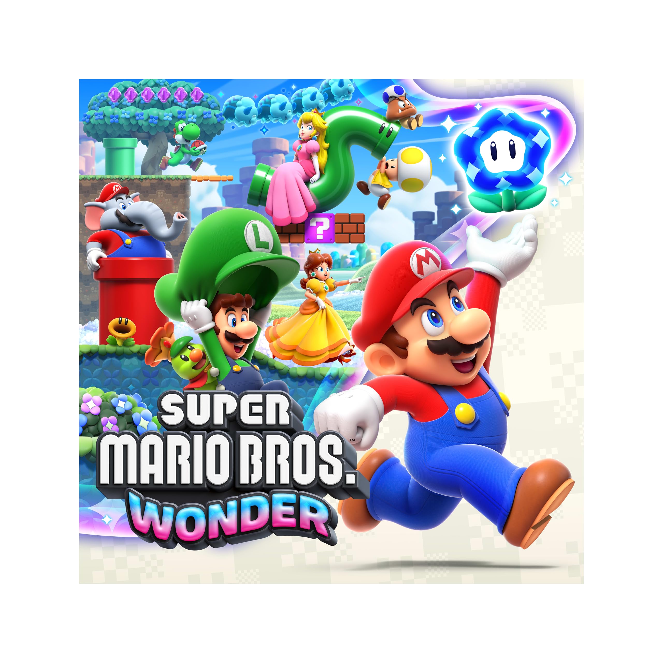 Nintendo Console Switch OLED (bianco) con gioco Super Mario Bros. Wonder preinstallato e abbonamento 12 mesi Switch Online