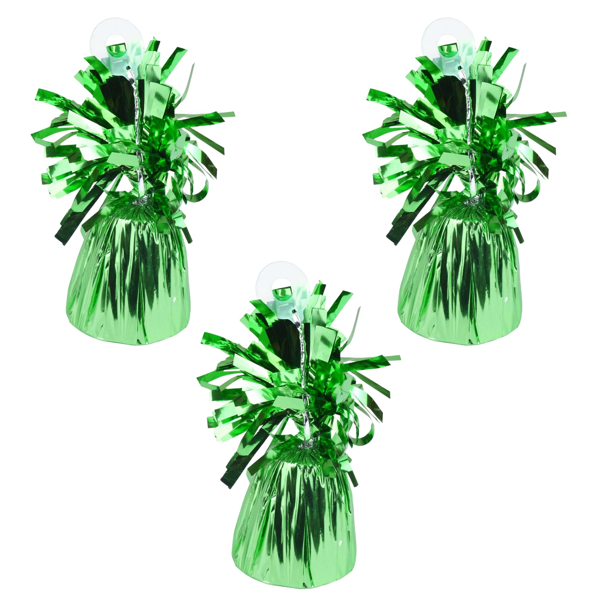 Foil Balloon Weights for Helium Balloons | Metallic Foil Balloon Holder | Birthday Parties, Events & Wedding Celebrations Decoration Accessory (Green, Pack of 3)