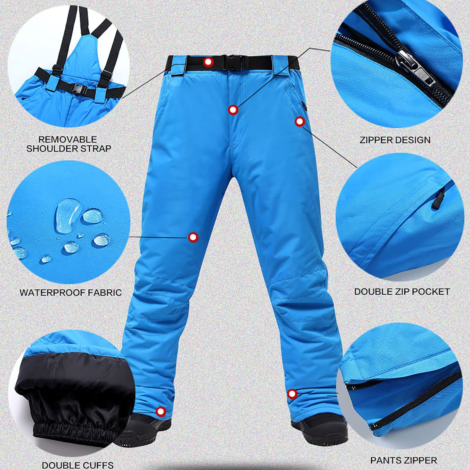 Traje de Esquí para Hombre Abrigo Impermeable Chaquetas y Pantalones de Snowboard Invierno Al Aire Libre Esquí de Montaña Ropa Térmica