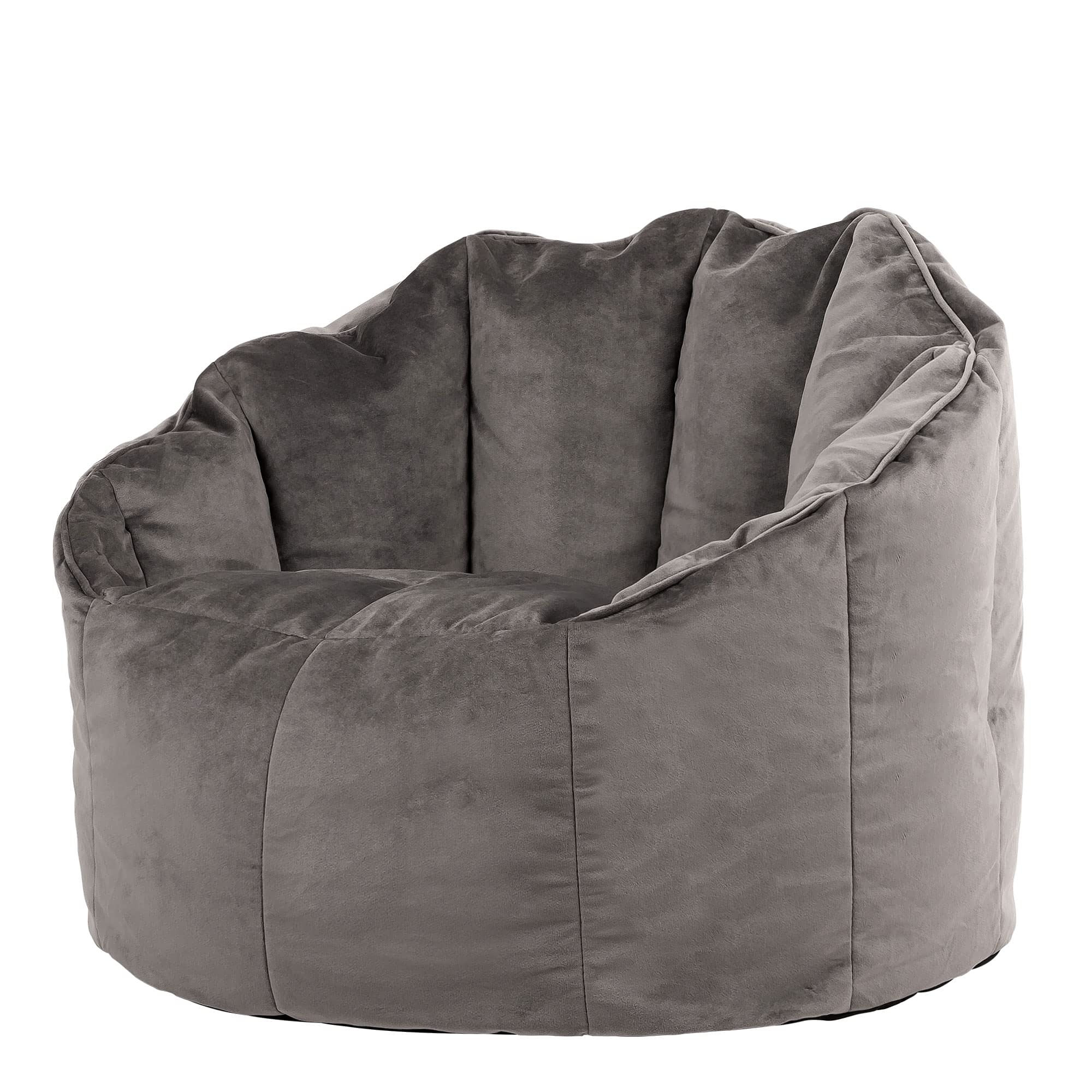 Buy icon Sirena Velvet Oyster Bean Bag Chair, Plush Velvet Living Room