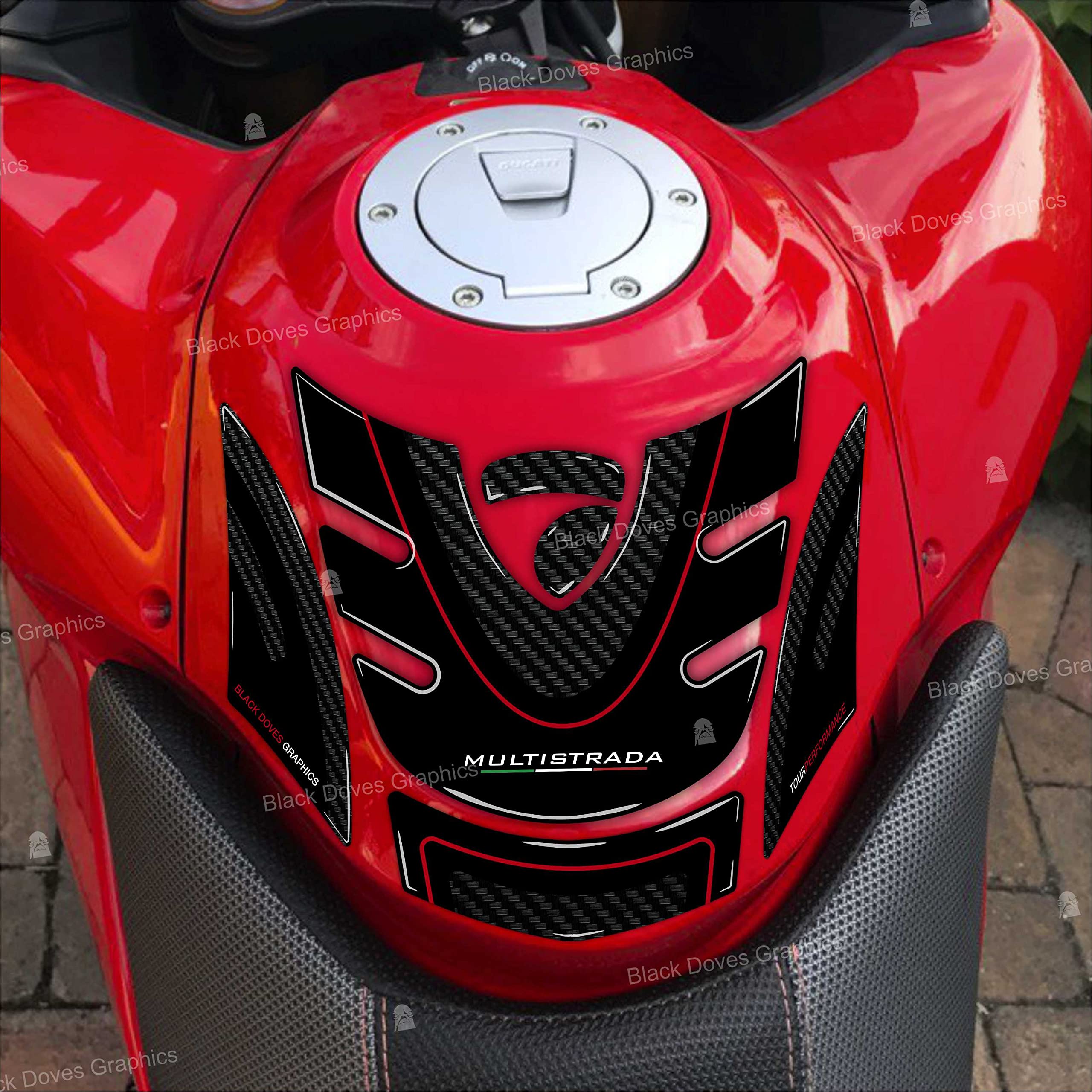 Adesivi Resinati 3D Protezione compatibile con Ducati Multistrada 1200 (Protezione Serbatoio)