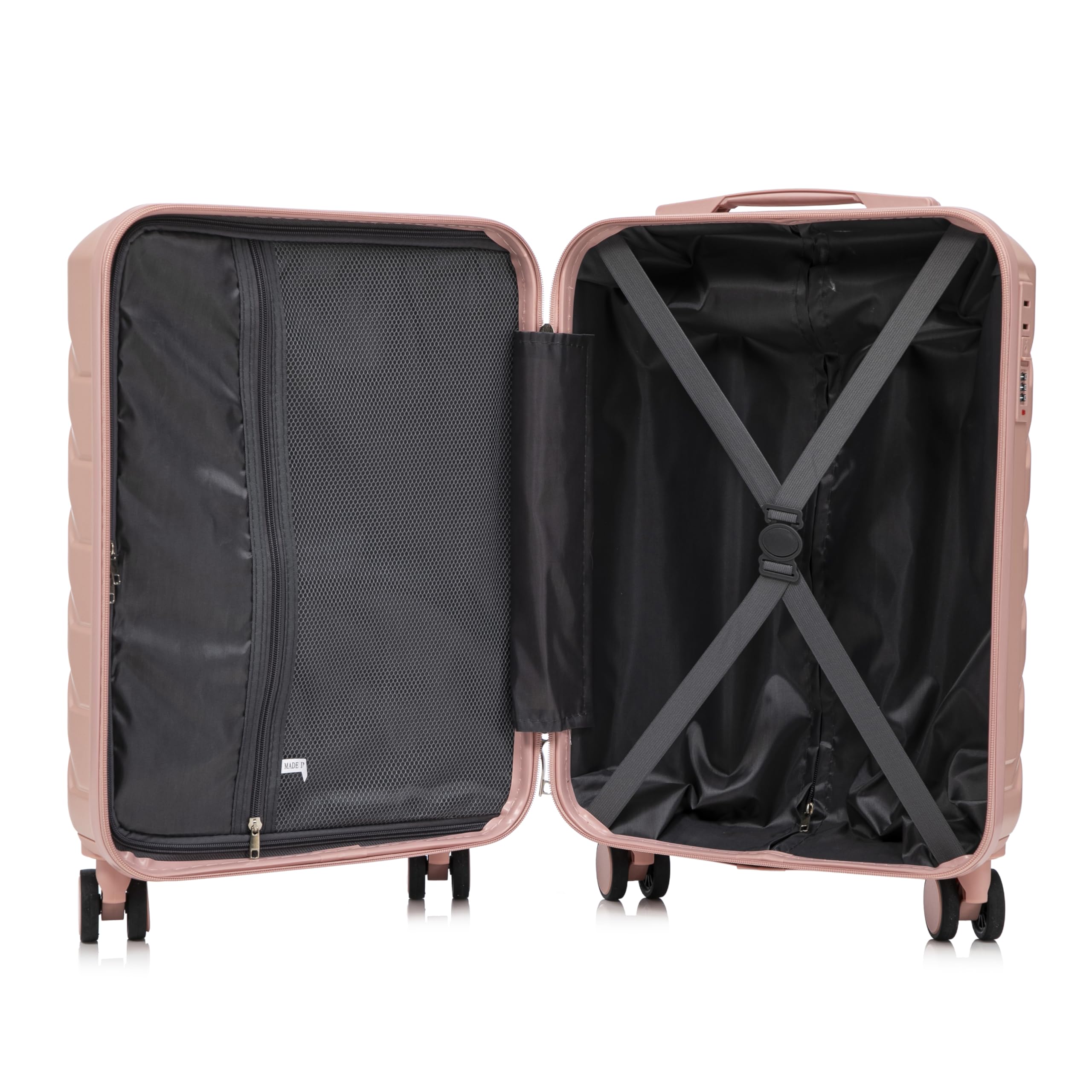 Homgoday Maleta de Viaje 2 Piezas Impermeable con Ruedas, Diseño Elegante y Resistente, Asa Retráctil, 360° Giratoria, 19\
