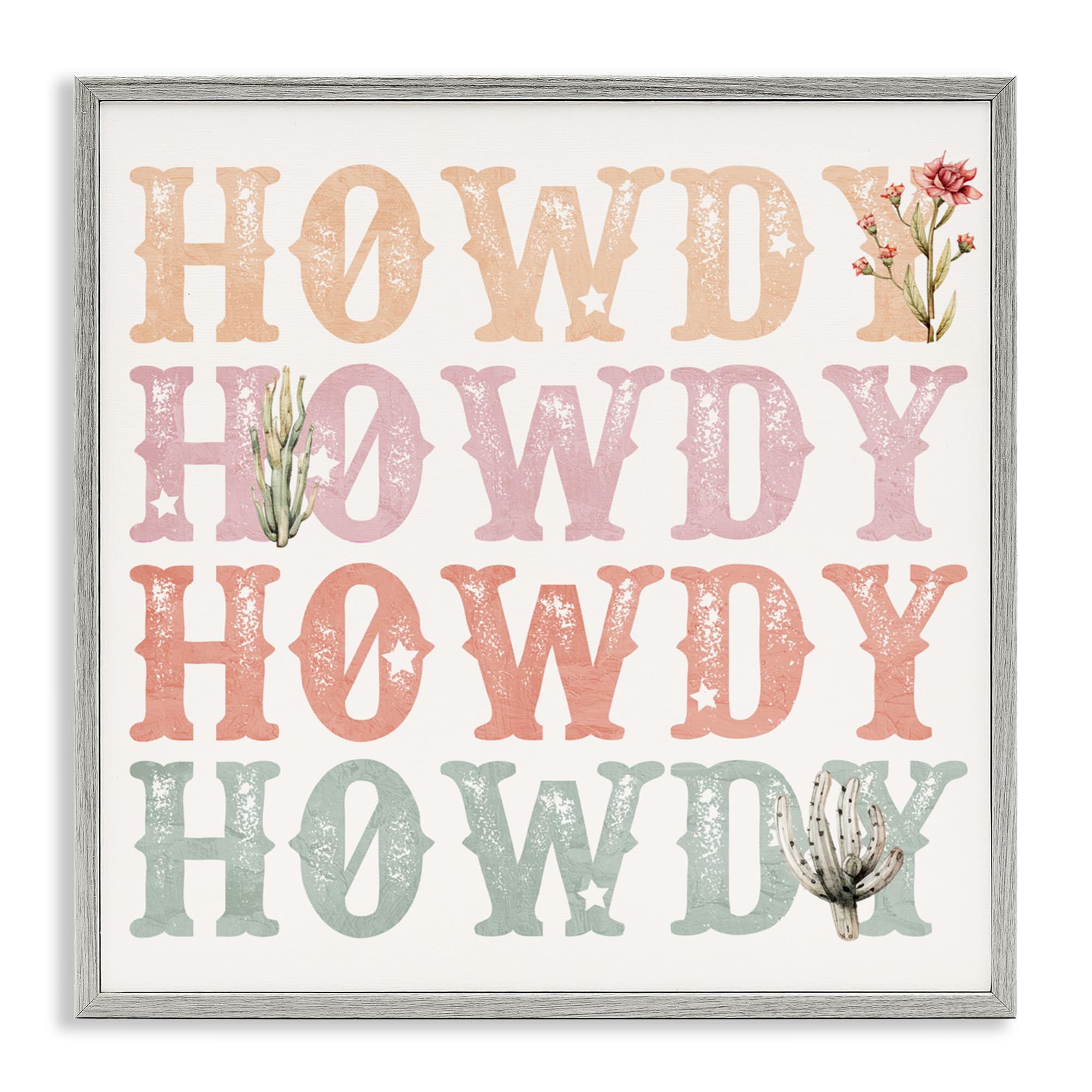 Howdy Rainbow giclée encadrée de qualité galerie par Kim Allen