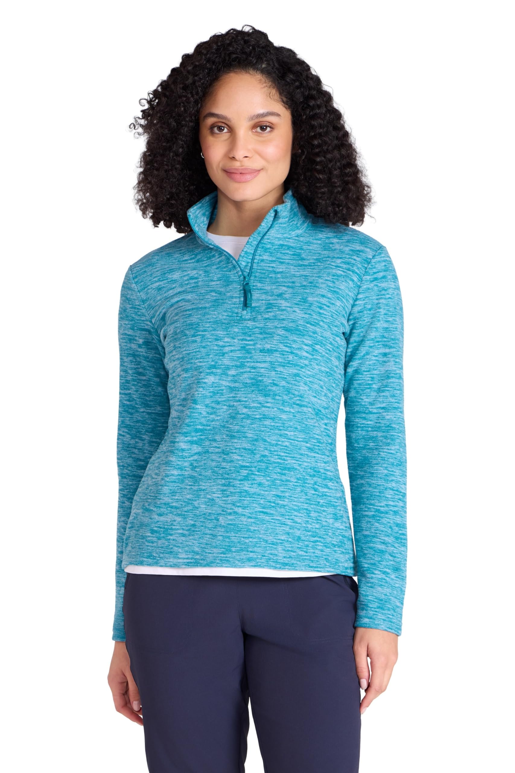 Mountain Warehouse Camber Half Zip Women's Fleece - Lightweight, Warm & Cosy Half Zip Sweatshirt - Best for Spring Summer, Camping, Outdoors, Travelling & Hiking — view 45