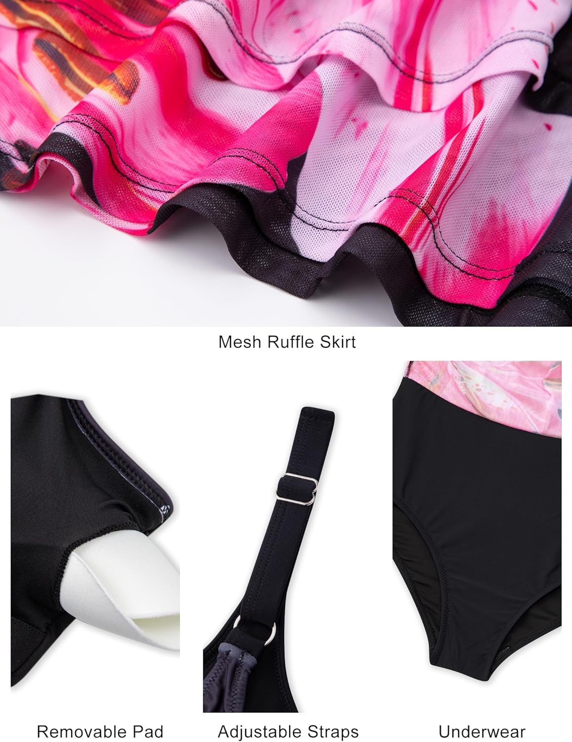 Arolina Women One Piece Swim Dress Tummy Control Modest Swimsuit Swim Skirt Bathing Suit - Image 5