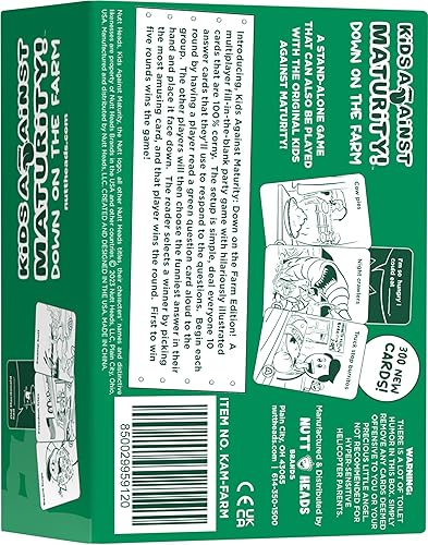 Miniatura 2 de Kids Against Maturity Edición de granja, juego de cartas para niños y familias, súper divertido y divertido para fiestas familiares