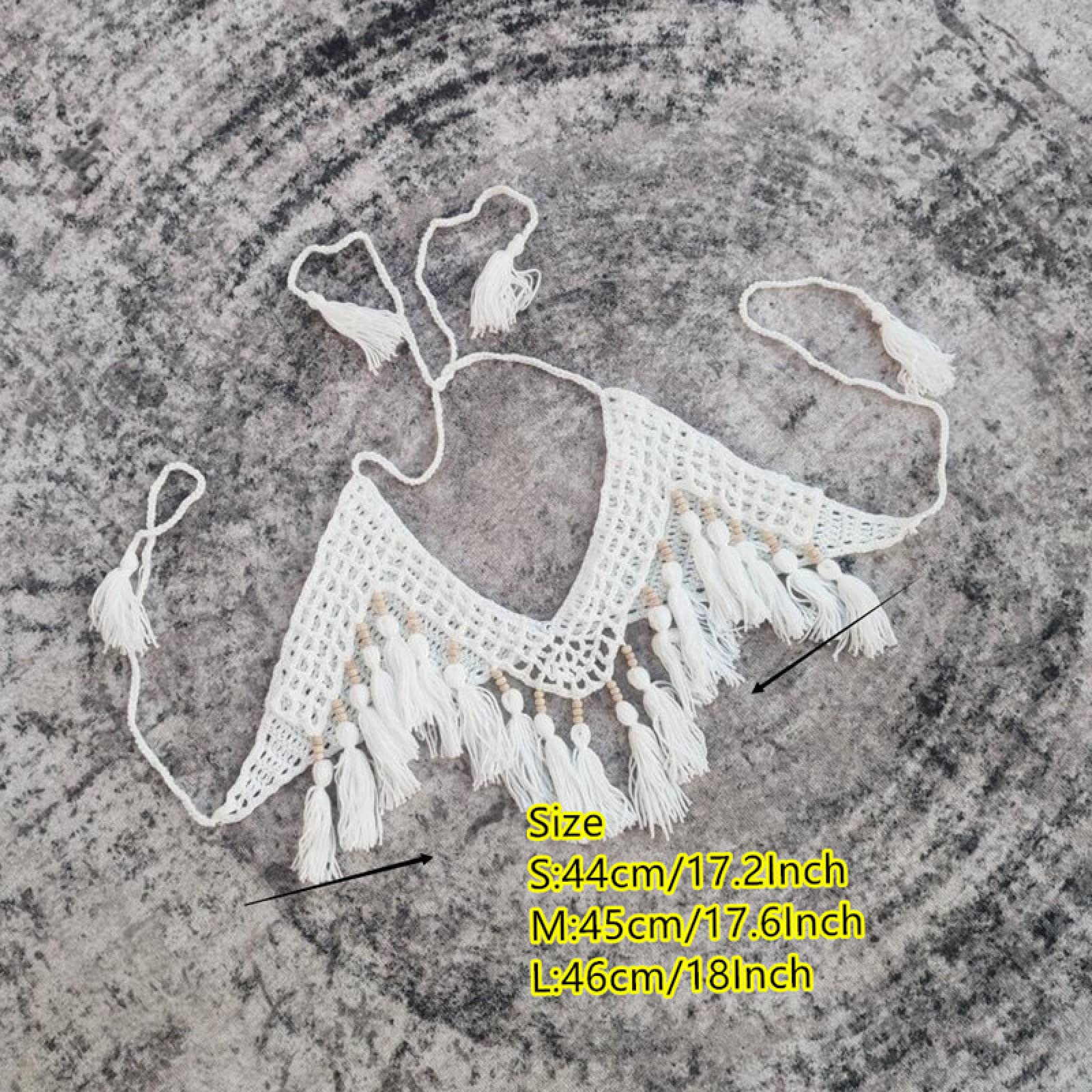 Conjunto De Bikini De Ganchillo Hecho A Mano A La Moda Traje De Baño con Borlas De Verano Traje De Baño Sexy con Cuello Colgante Y Espalda Descubierta Ropa De Playa